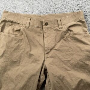 Columbia Pants Mens 34x32 Khaki Regular Fit Stretch Chino 5 Pocket Casual
